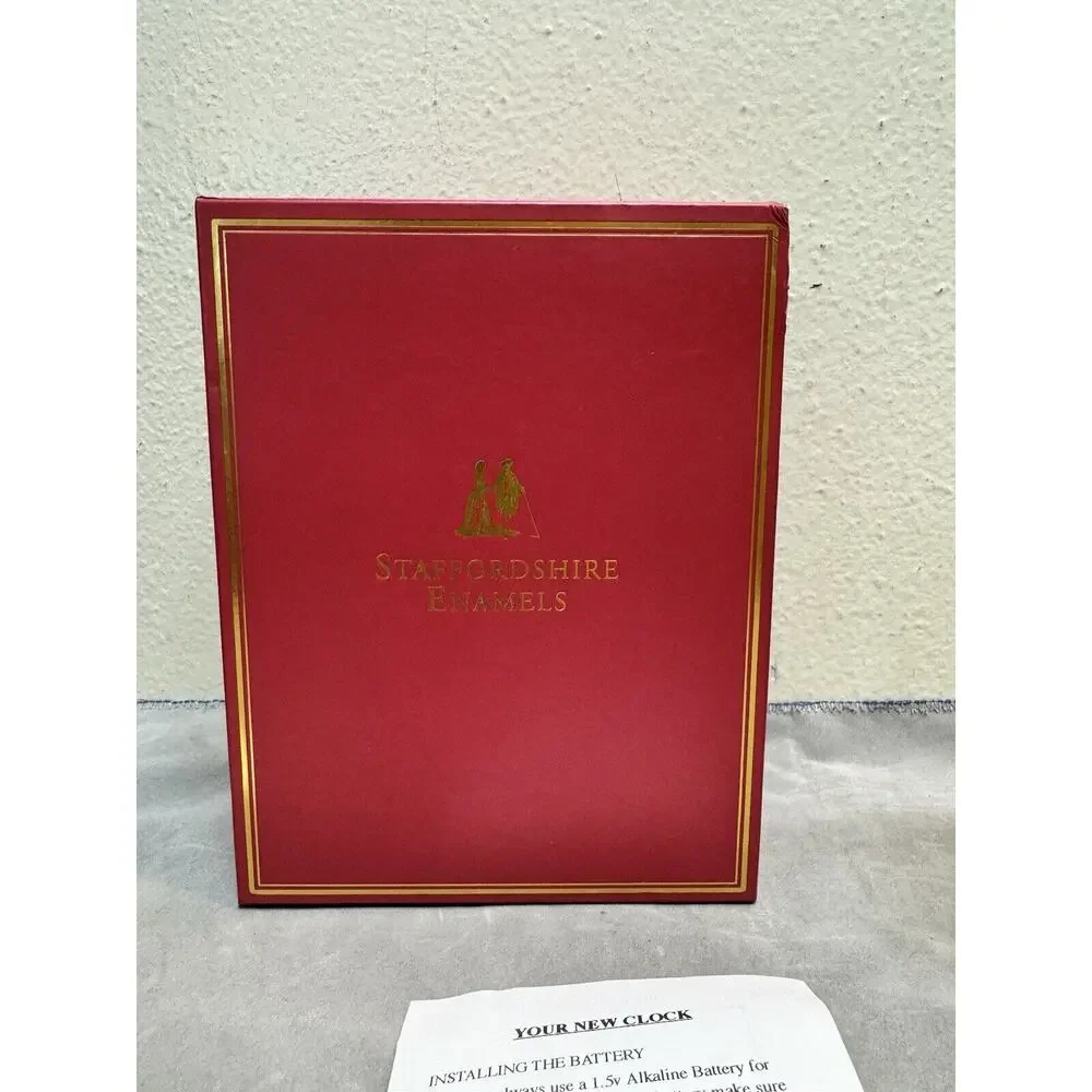 RARE Boxed Staffordshire Enamels Millennium Edition Miniature Mantel Clock